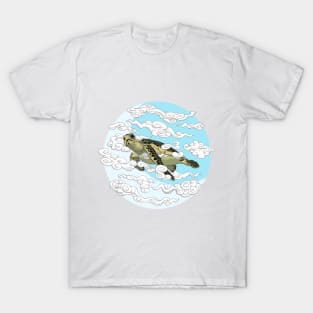 Turtle Flying In The Skies T-Shirt